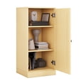 thumbnail image 1 of Palace Imports 100% Solid Wood 3-shelf Bookcase with Adjustable Shelves and Solid Door, Yellow, 1 of 7