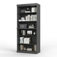 thumbnail image 1 of Palace Imports 100% Solid Wood 6-Shelf Bookcase with Adjustable Shelves, Gray, 1 of 4
