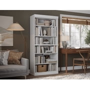 Solid Wood Bookcase - Stackable Modular 6 Tier Bookshelf - 71.5" Tall x 32" Wide - White Book Shelf w/ Adjustable Shelves, Open Display Book Case for Living Room, Office, 100% Eco-Friendly Wood