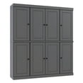thumbnail image 1 of Palace Imports 100% Solid Wood Kitchen Pantry Storage Cabinet with Solid Doors and Adjustable Shelves, Gray, 1 of 6