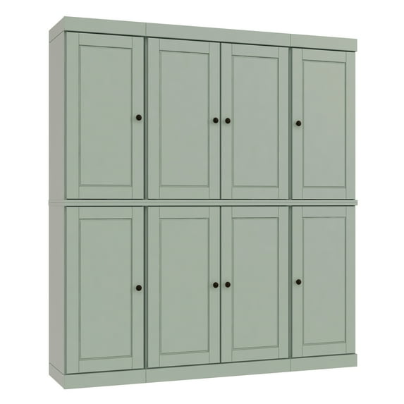 Palace Imports 100% Solid Wood Kitchen Pantry Storage Cabinet with Doors and Adjustable Shelves, Sage