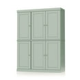 thumbnail image 1 of Palace Imports 100% Solid Wood Kitchen Pantry Storage Cabinet with Doors and Adjustable Shelves, 6-Door, Sage, 1 of 8