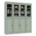 thumbnail image 1 of Palace Imports 100% Solid Wood Kitchen Pantry Storage Cabinet with Glass Doors, Adjustable Shelves and 2-Drawers, Sage, 1 of 5