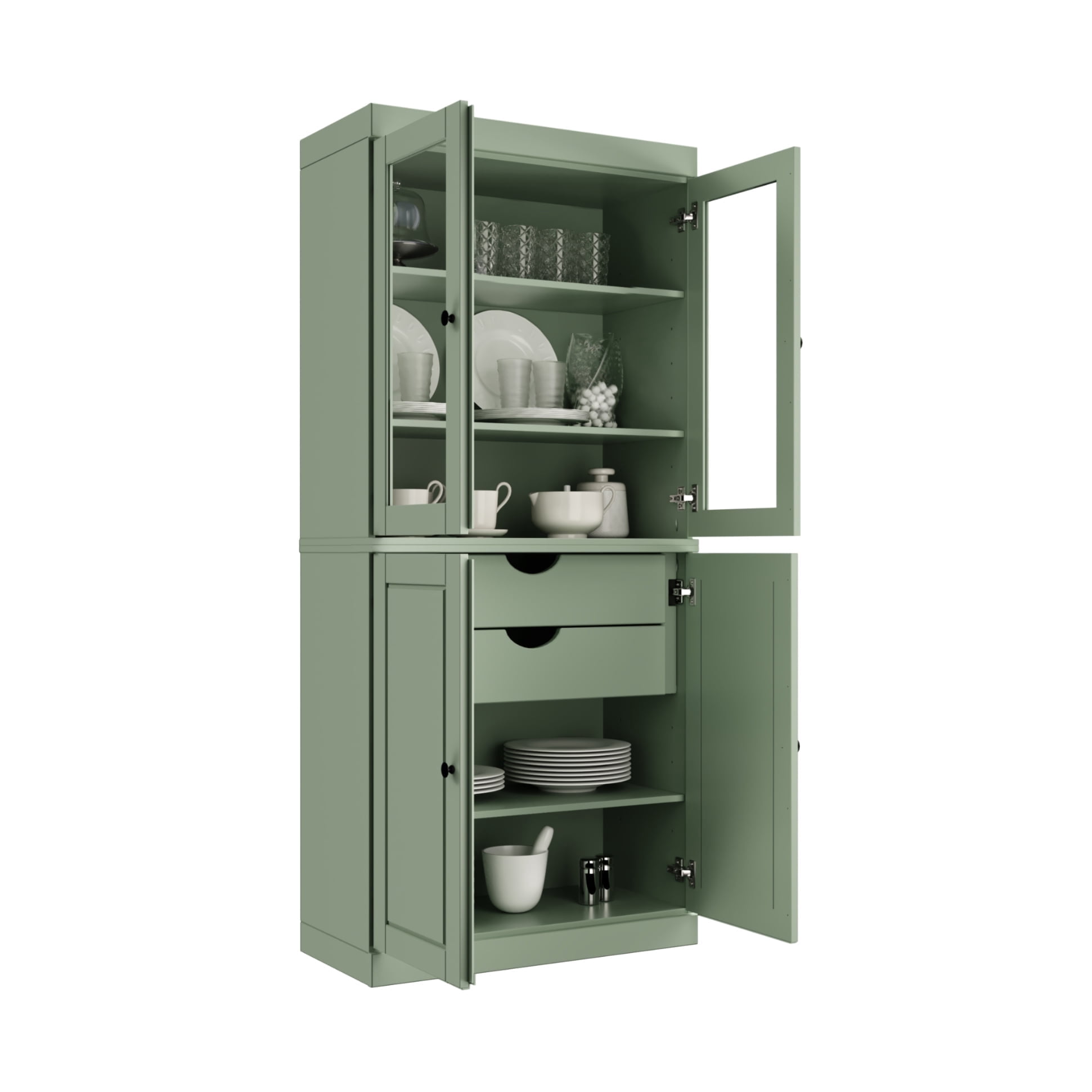 Palace Imports 100% Solid Wood Kitchen Pantry Storage Cabinet with ...