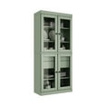thumbnail image 1 of Palace Imports 100% Solid Wood Kitchen Pantry Storage Cabinet with Glass Doors, Adjustable Shelves and 2-Drawers, Sage, 1 of 7
