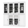 thumbnail image 1 of Palace Imports 100% Solid Wood Kitchen Pantry Storage Cabinet with Solid, Glass Doors, Adjustable Shelves and 2-Drawers, White, 1 of 6