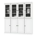 thumbnail image 1 of Palace Imports 100% Solid Wood Kitchen Pantry Storage Cabinet with Glass Doors, Adjustable Shelves and 2-Drawers, White, 1 of 5