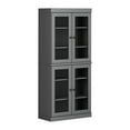 thumbnail image 1 of Palace Imports 100% Solid Wood Kitchen Pantry Storage Cabinet with Glass Doors and Adjustable Shelves, Gray, 1 of 6
