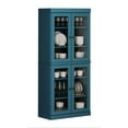 thumbnail image 1 of Palace Imports 100% Solid Wood Kitchen Pantry Storage Cabinet with Glass Doors and Adjustable Shelves, Teal Blue, 1 of 6