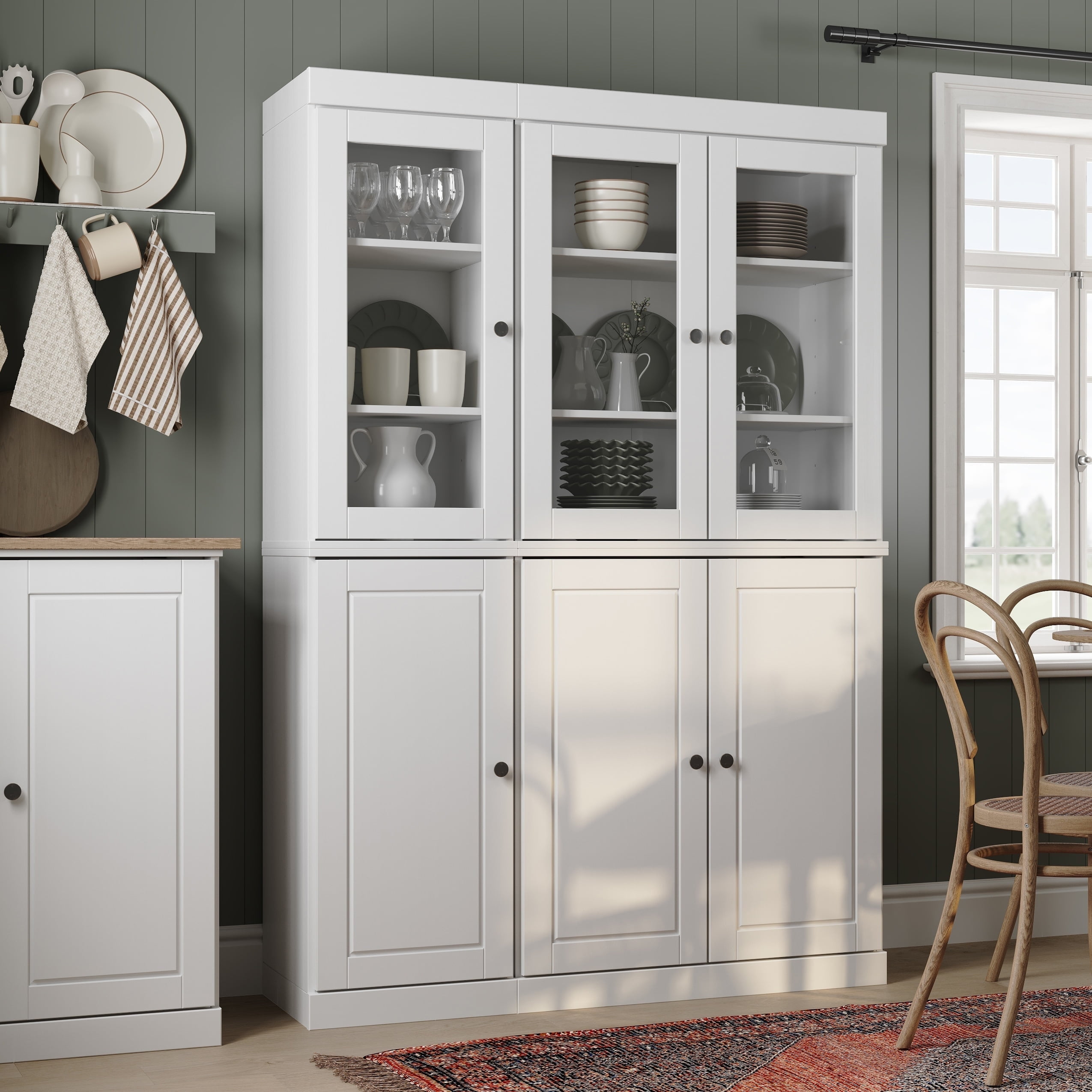 Palace Imports 100% Solid Wood Kitchen Pantry Storage Cabinet with ...