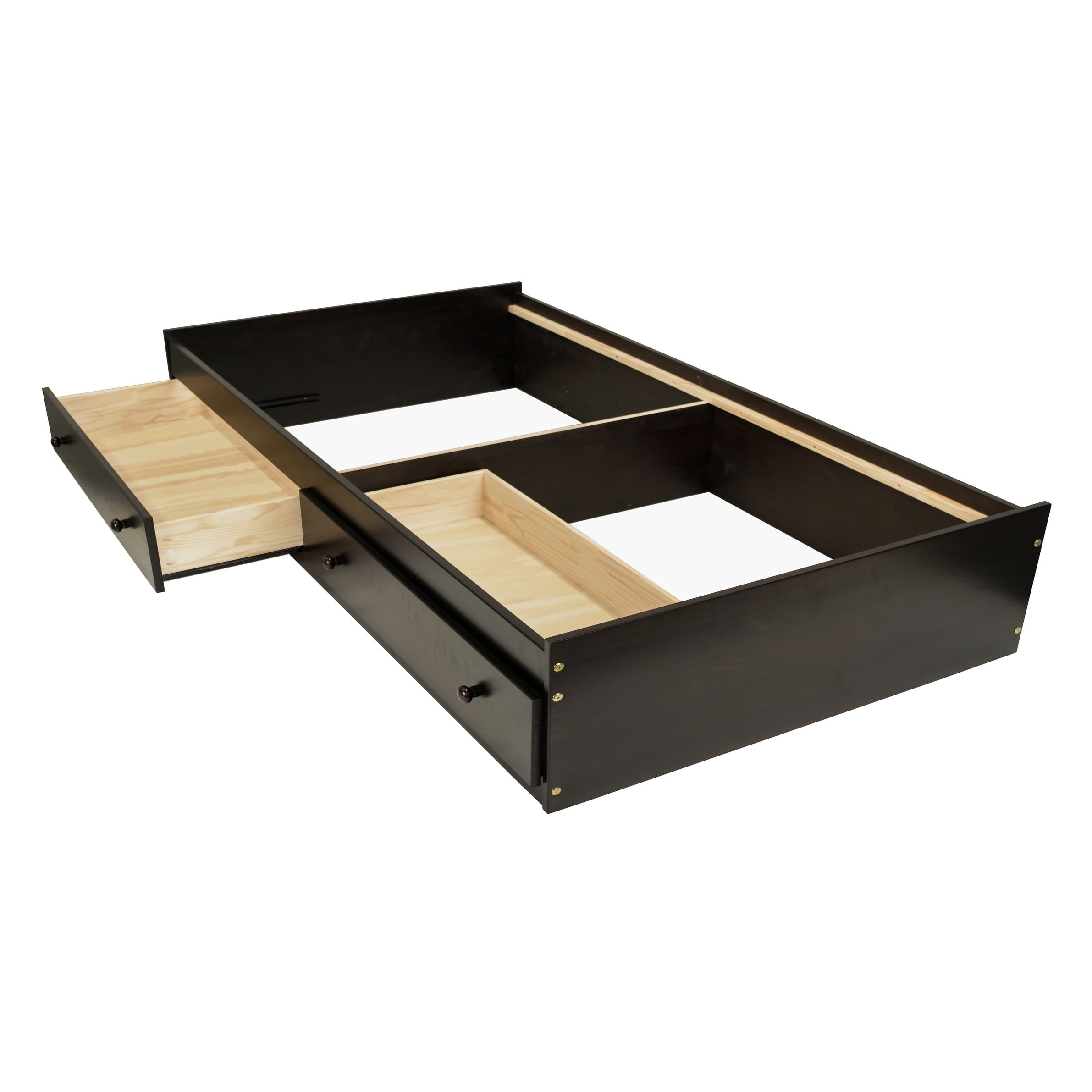 Java Twin Wood Storage Bed with Drawers and Slats