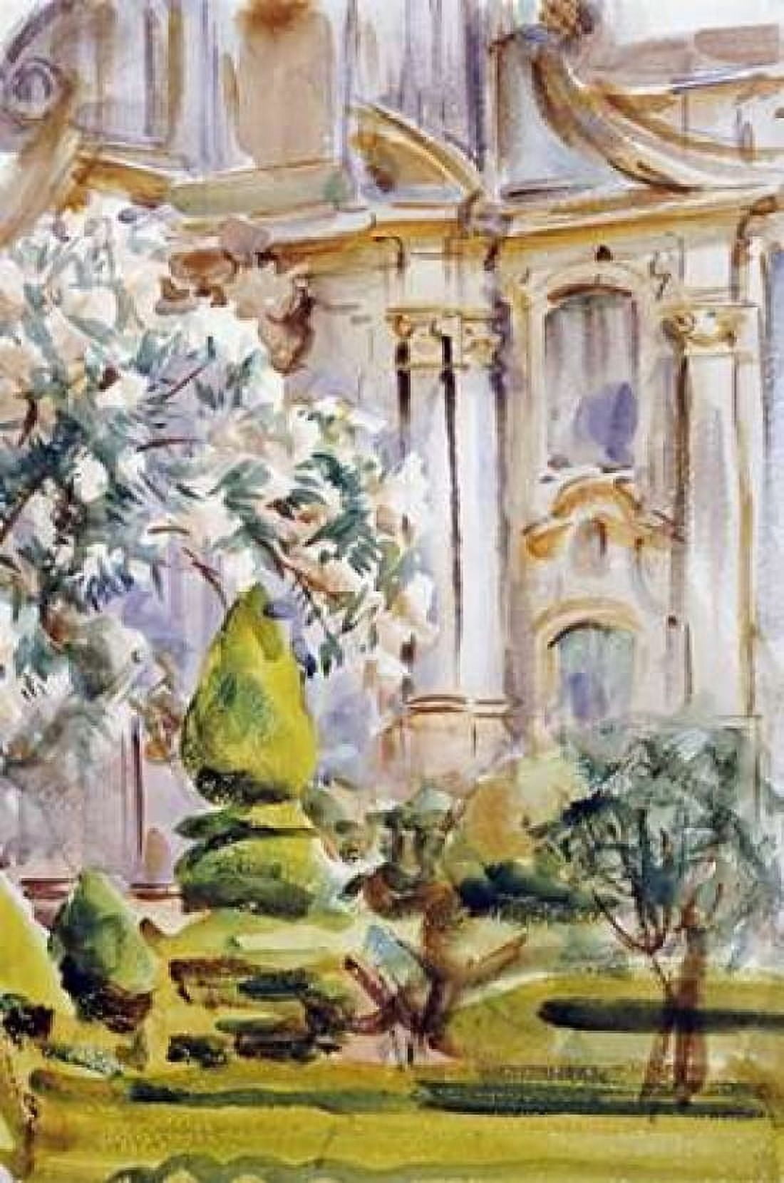 Palace and Gardens Spain Canvas Art - John Singer Sargent (24 x 36)