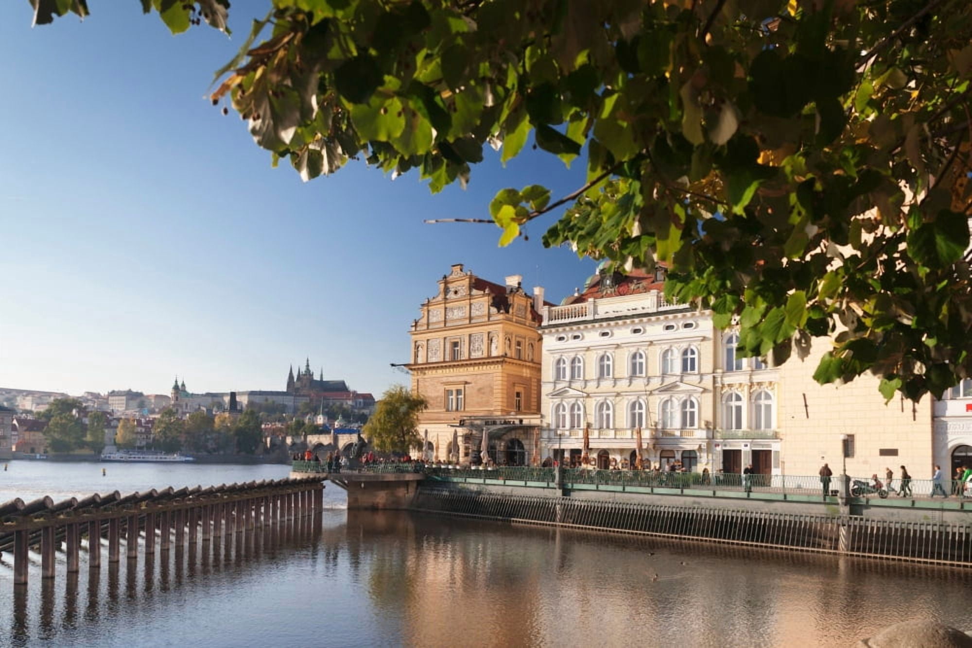 Palace and museum at the riverside Smetana Museum Royal Palace Vitava River Prague Czech Republic Canvas Art - Panoramic Images (36 x 12)
