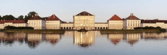Palace at the waterfront Nymphenburg Castle Munich Bavaria Germany Canvas Art - Panoramic Images (36 x 12)