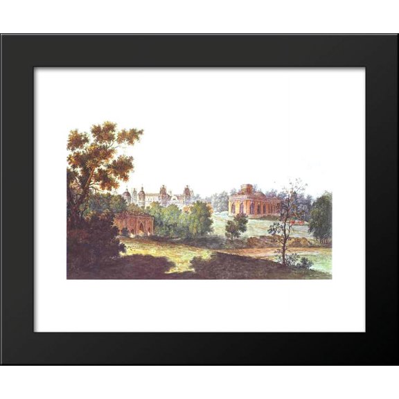 Palace in Tsaritsyno in the Vicinity of Moscow 20x24 Framed Art Print by Fyodor Alekseyev