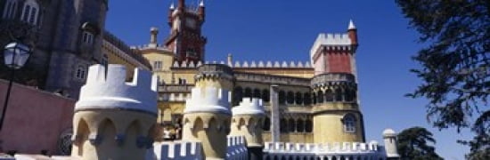 Palace in a city Palacio Nacional Da Pena Sintra Lisbon Portugal Canvas Art - Panoramic Images (36 x 12)