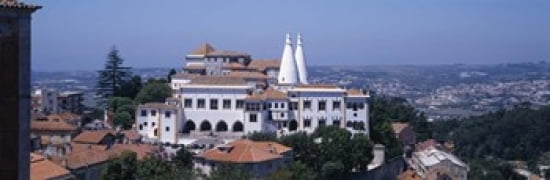 Palace in a city Palacio Nacional De Sintra Sintra Lisbon Portugal Canvas Art - Panoramic Images (36 x 12)