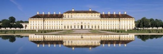 Palace reflecting in water New Palace Schleissheim Oberschleissheim Bavaria Germany Canvas Art - Panoramic Images (36 x 12)