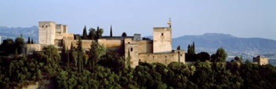 Palace viewed from Albayzin Alhambra Granada Granada Province Andalusia Spain Canvas Art - Panoramic Images (36 x 12)