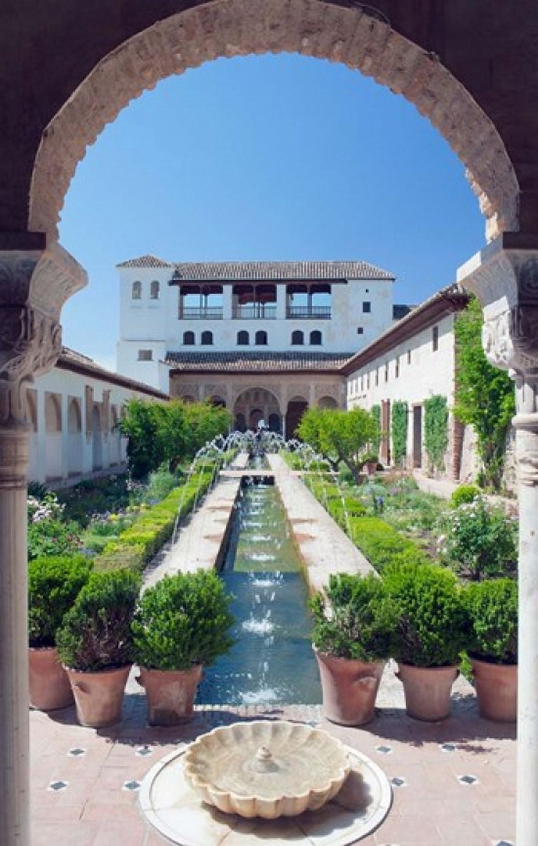 Palacio del Generalife Alhambra Granada Andalucia Spain Canvas Art - Rob Tilley DanitaDelimont (19 x 29)