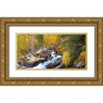 thumbnail image 1 of Palacios, J.A. 32x18 Gold Ornate Wood Framed with Double Matting Museum Art Print Titled - Forest and river 803, 1 of 4