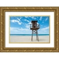 thumbnail image 1 of Palacios Prieto, Javier 32x23 Gold Ornate Wood Framed with Double Matting Museum Art Print Titled - Tower in paradise, 1 of 4