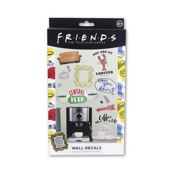 Paladone Friends TV Show Wall Decals, Removable and Waterproof, Contains Over 20 Decals