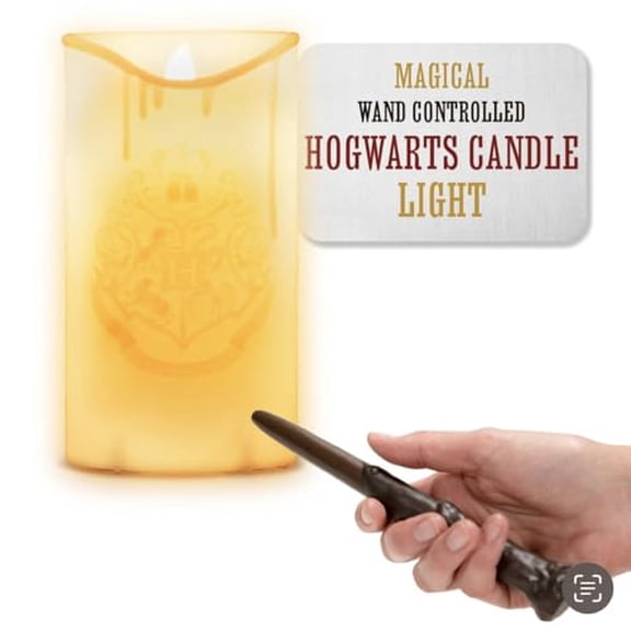 Paladone Harry Potter Hogwarts LED Candle with Wand Remote - Officially Licensed Wizarding Worl