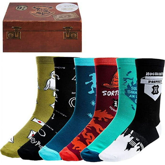 Paladone Harry Potter Odd Socks, 3 Pairs of 6 Mismatched Socks, Officially Licensed