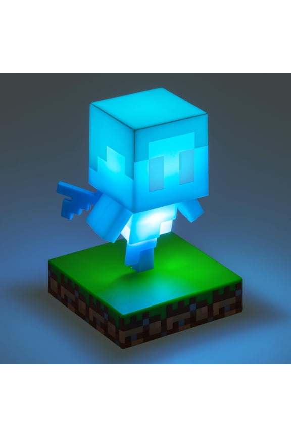 Minecraft Officially Licensed Allay Free Standing Desk Light, Gaming Room Decor and Merchandise for Boys and Girls, Nightlight Gift Accessory for Playroom and Bedroom