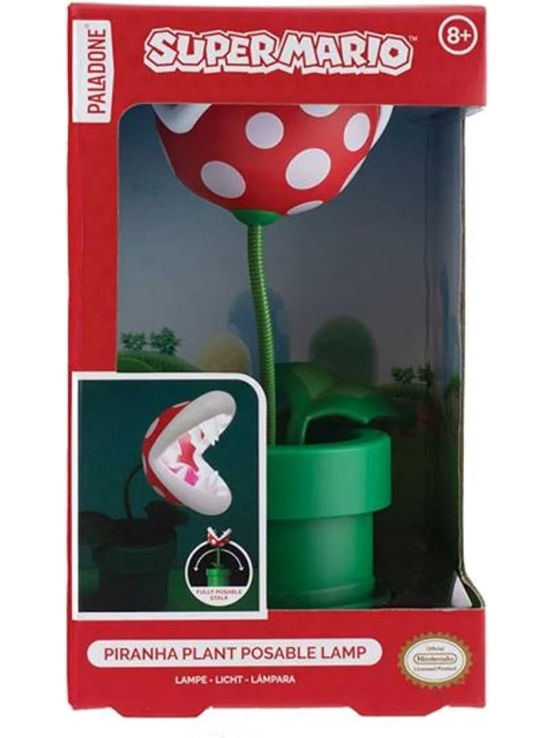 Paladone Super Mario Bros Mini Piranha Plant Lamp 8.3in LED Room
