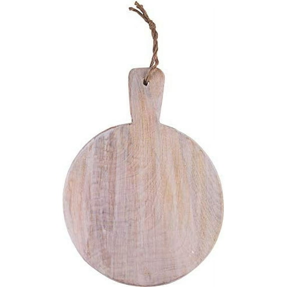 Palais Dinnerware Mango Wood Cutting Board - Wooden Butcher Block (10" Round Mango Wood with Handle)