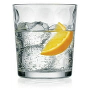 Palais Glassware Cercle Collection; High Quality Clear Glass Set with Circle Design (Set of 4 - 13 Oz DOF, Clear)