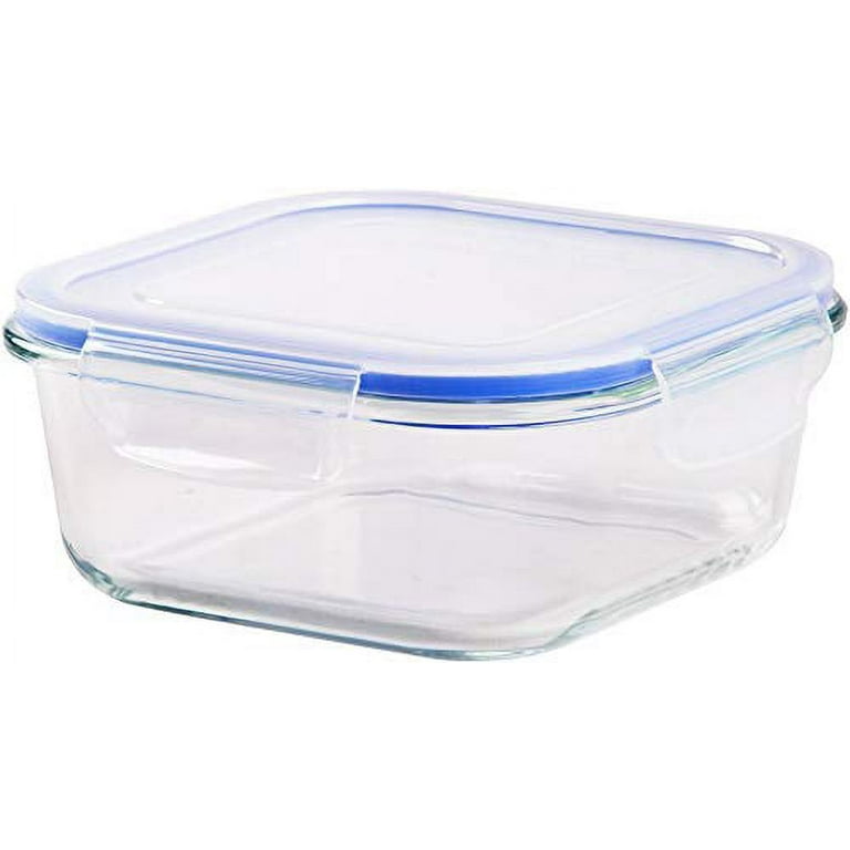 Glass Food Storage Containers, Powiller Glass Meal Prep Containers with Lids, 3pcs Glass Tupperware Set with Lids Food Storage Containers for Home and