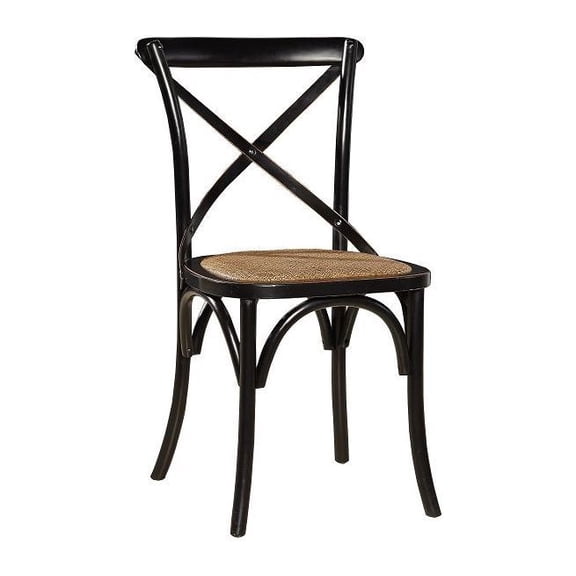 Palais Traditional Bentwood Crossback Dining Side Chairs (Set of 2)