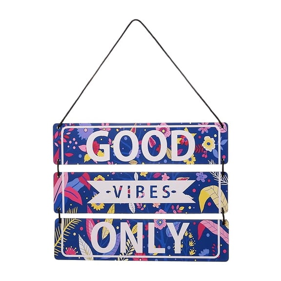 Palak Saxena Good Vibes Only Quote Wooden Wall Hanging | Living Room | Bedroom | Home Decor | Gifts | Wall Art For Hal