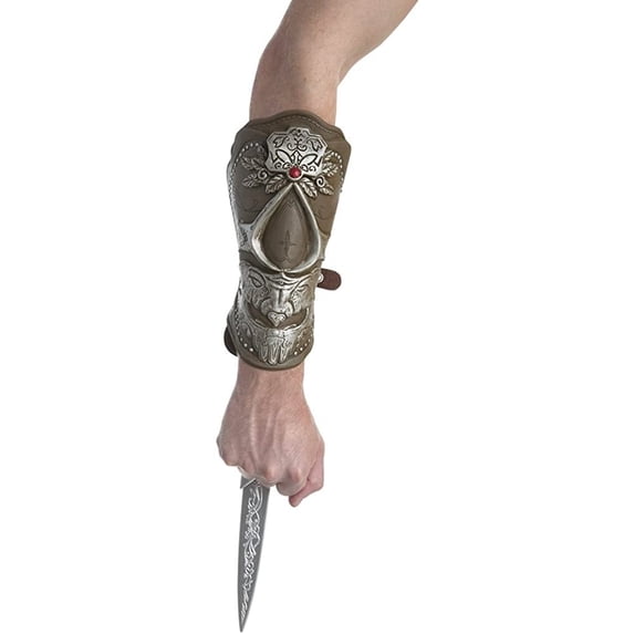 Palamon Men's Assassin's Creed Ezio Bladed Gauntlet Costume, Brown, One Size