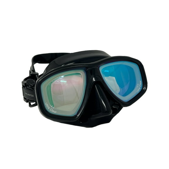 Palantic M36 UV Coated RX Farsighted Lenses Black Dive/Snorkeling Mask, +4.0