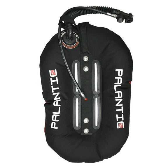 Palantic Neptune Pro Diving Donut Wing Single Tank 30lbs, Black w/ Orange Accent