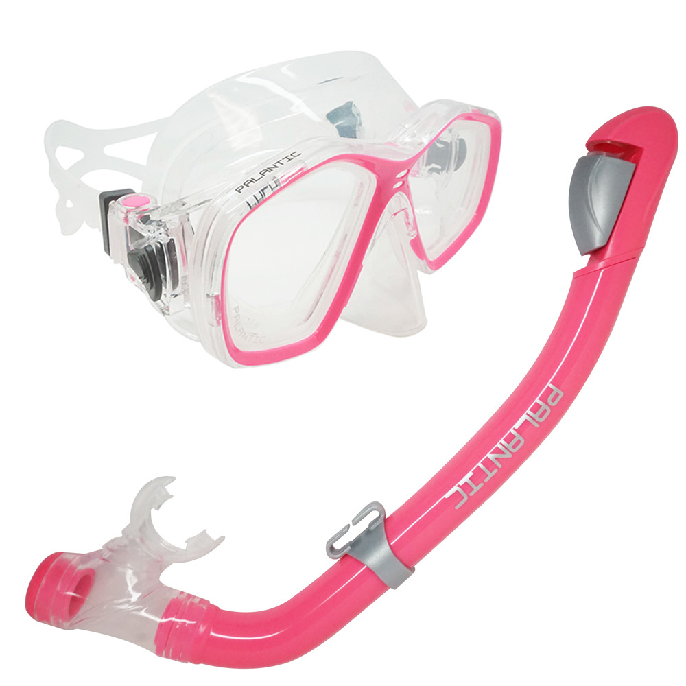 Palantic Pink Jr. Snorkeling Prescription Dive Mask & Dry Snorkel Combo ...