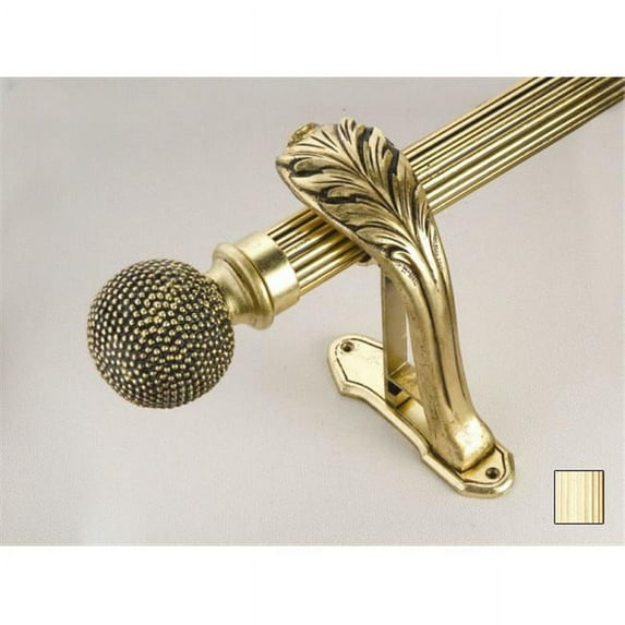 Palas 1068 Curtain Rod Set - 1.75 in. - Flash Gold - 126 in.