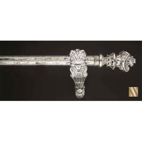 Palas 1184 Curtain Rod Set - 1.25 in. - Oxidized Brass - 157 in.