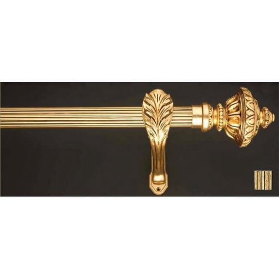 Palas 1185 Curtain Rod Set - 1.75 in. - Patina Brass - 48 in.