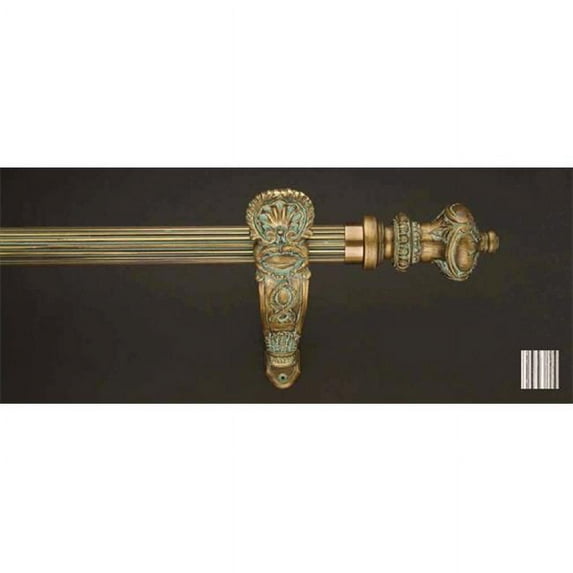 Palas 1190 Curtain Rod Set - 1.25 in. - Driftwood White - 110 in.