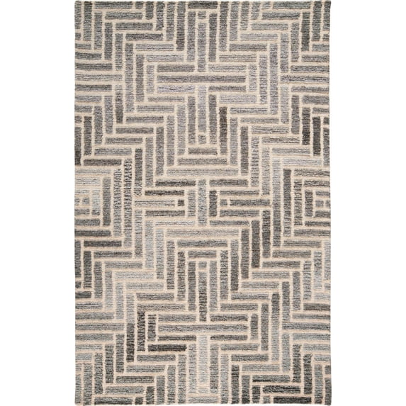 Palatez Diamond Medallion Wool Accent Rug, Warm Gray/Ivory, 3ft-6in x 5ft-6in