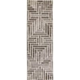 thumbnail image 1 of Palatez Diamond Medallion Wool Rug, Warm Gray/Ivory, 2ft - 6in x 8ft, Runner, 1 of 7