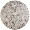 thumbnail image 1 of Palatez Geometric Tufted Wool Rug, Opal Gray/Warm Gray, 10ft x 10ft Round, 1 of 7