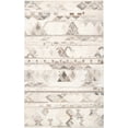 thumbnail image 1 of Palatez Gradient Distressed Diamond Wool Rug, Ivory/Brown, 9ft x 12ft Area Rug, 1 of 7