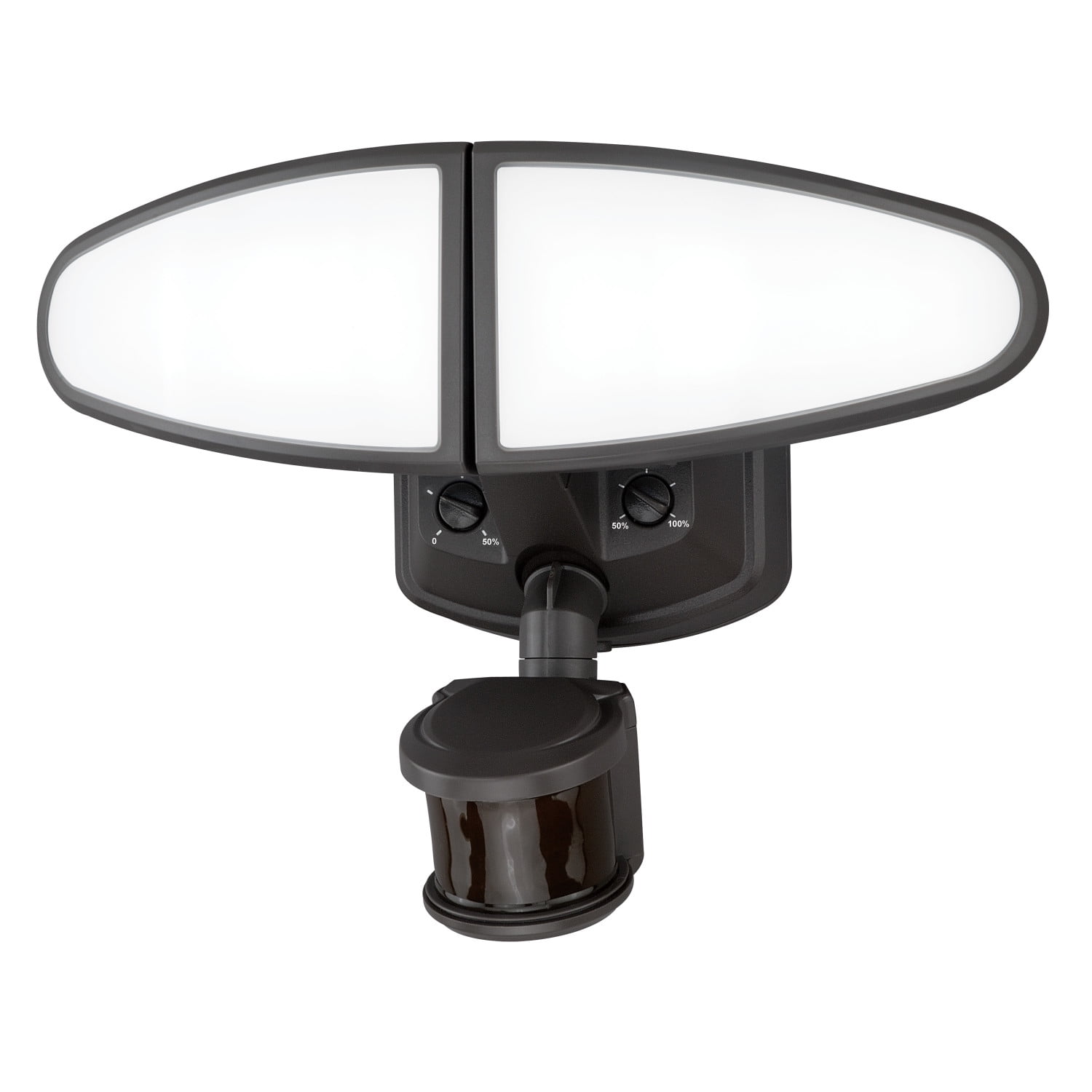 Palatine Integrated LED Bronze Motion Sensor Dusk to Dawn Outdoor Security Flood Light
