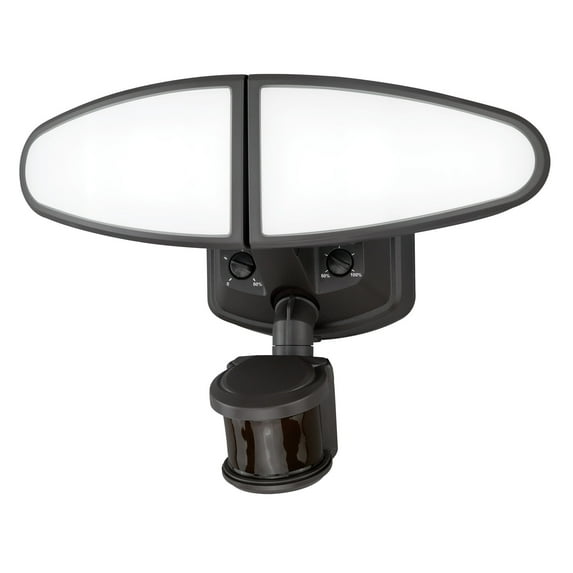 Palatine Integrated LED Bronze Motion Sensor Dusk to Dawn Outdoor Security Flood Light